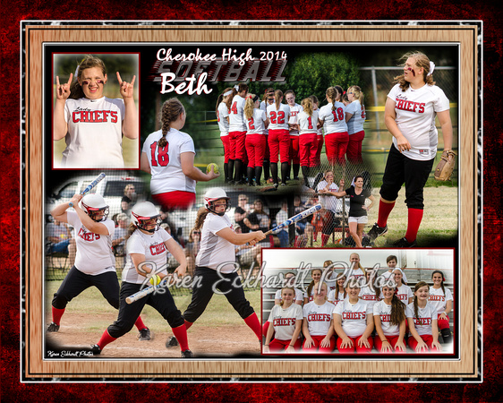 8x10 Beth Softball 2015 collage